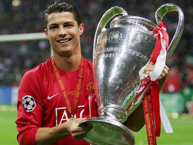 Ronaldo vô địch Champions League năm 2008 cùng Man Utd. Ảnh: Getty